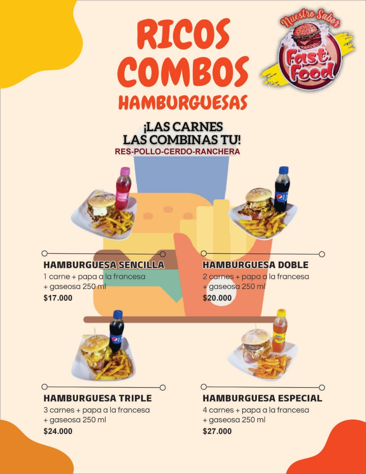 Menú Fast food
