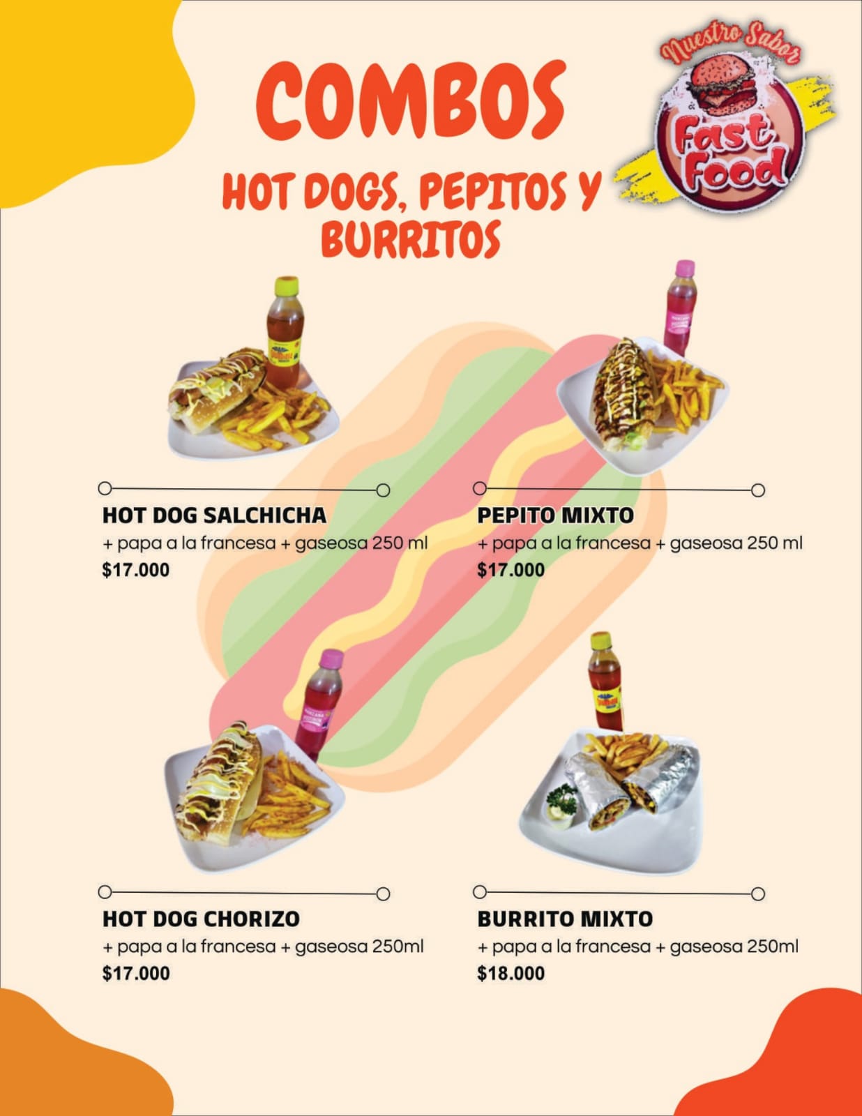 Menú Fast food