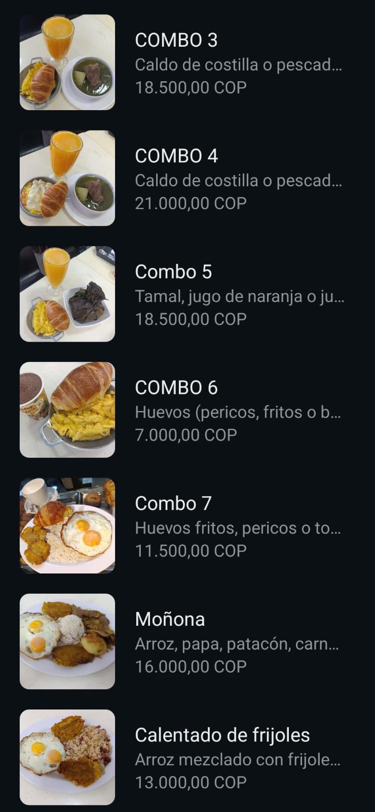 Menú Panetton san jorge