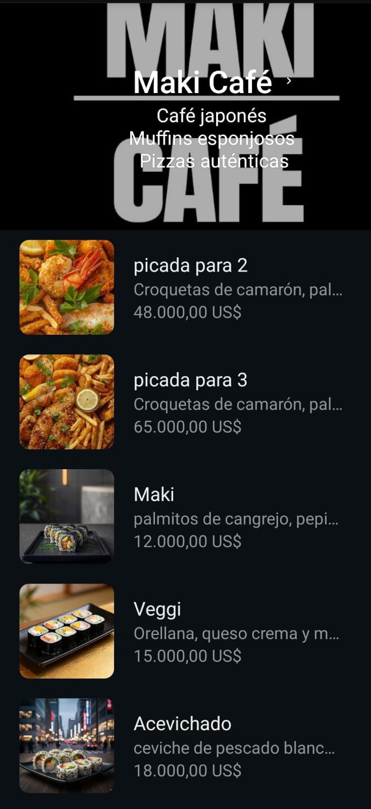 Sushi cafe contradecun