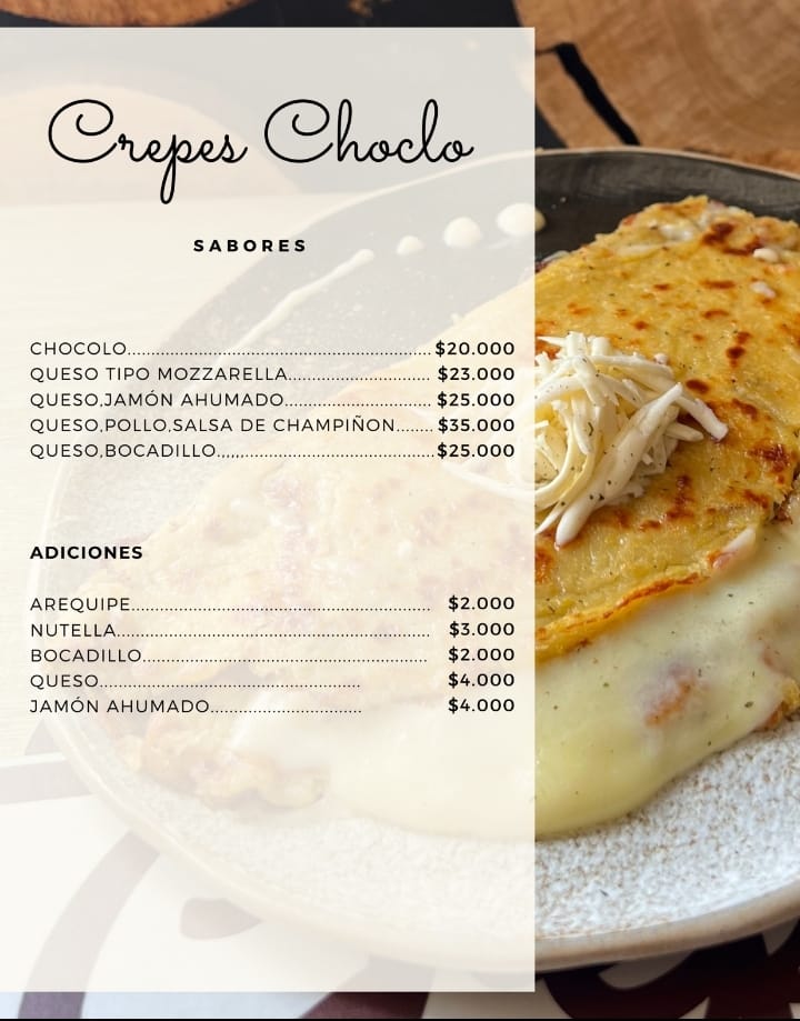 Menú Crepes factory