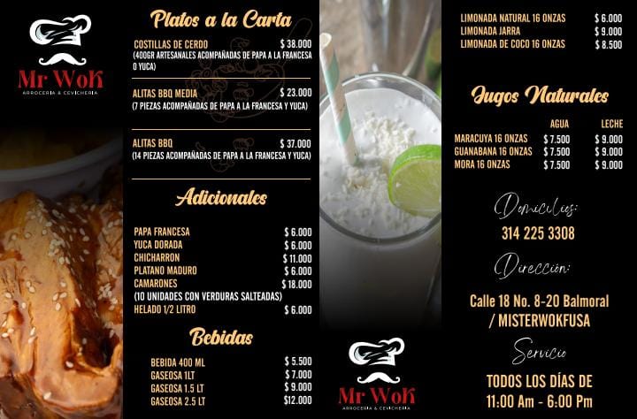 Menú Mr Wok