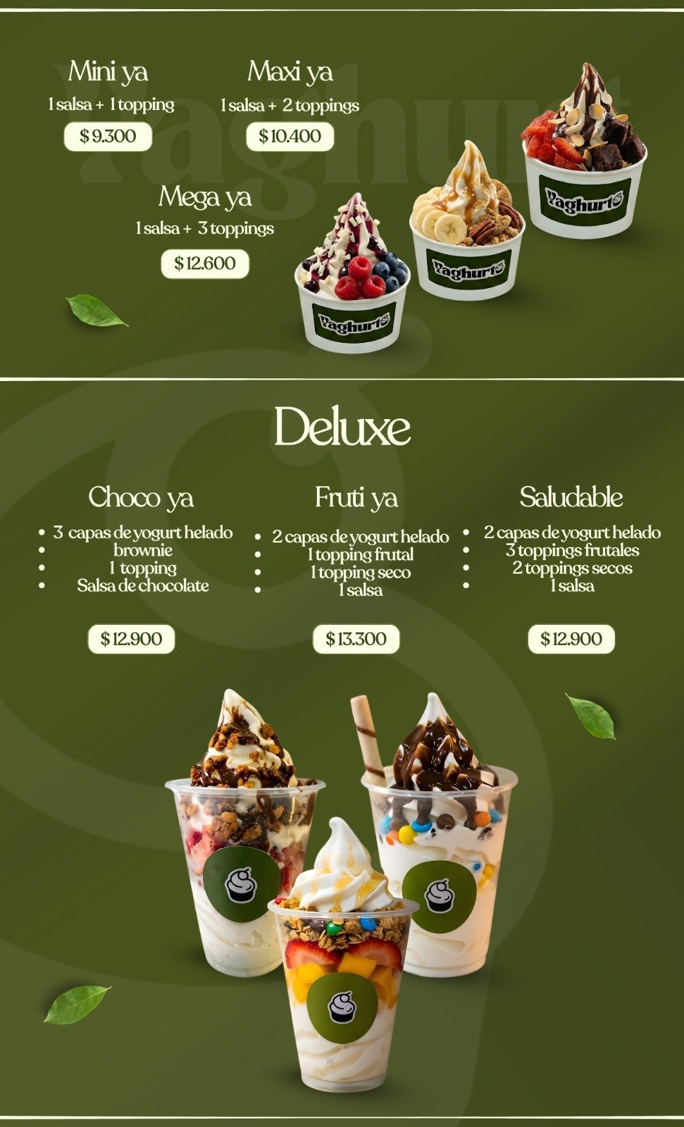 Menú Yaghurt