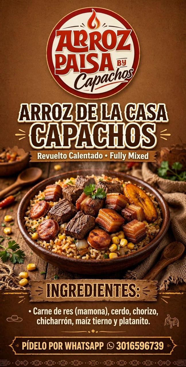 Menú Capachos asadero real