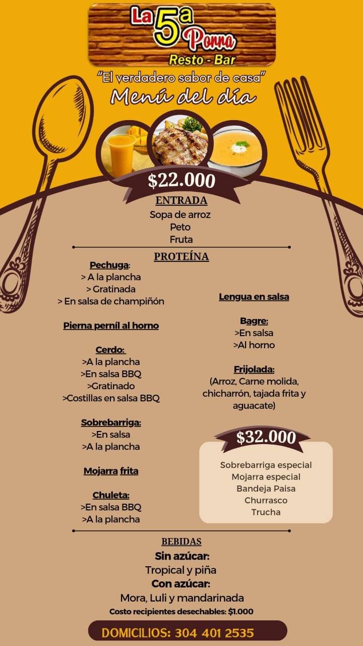 Restaurante La 5a Porra - Domicilios en Fusagasugá | Restaurantes