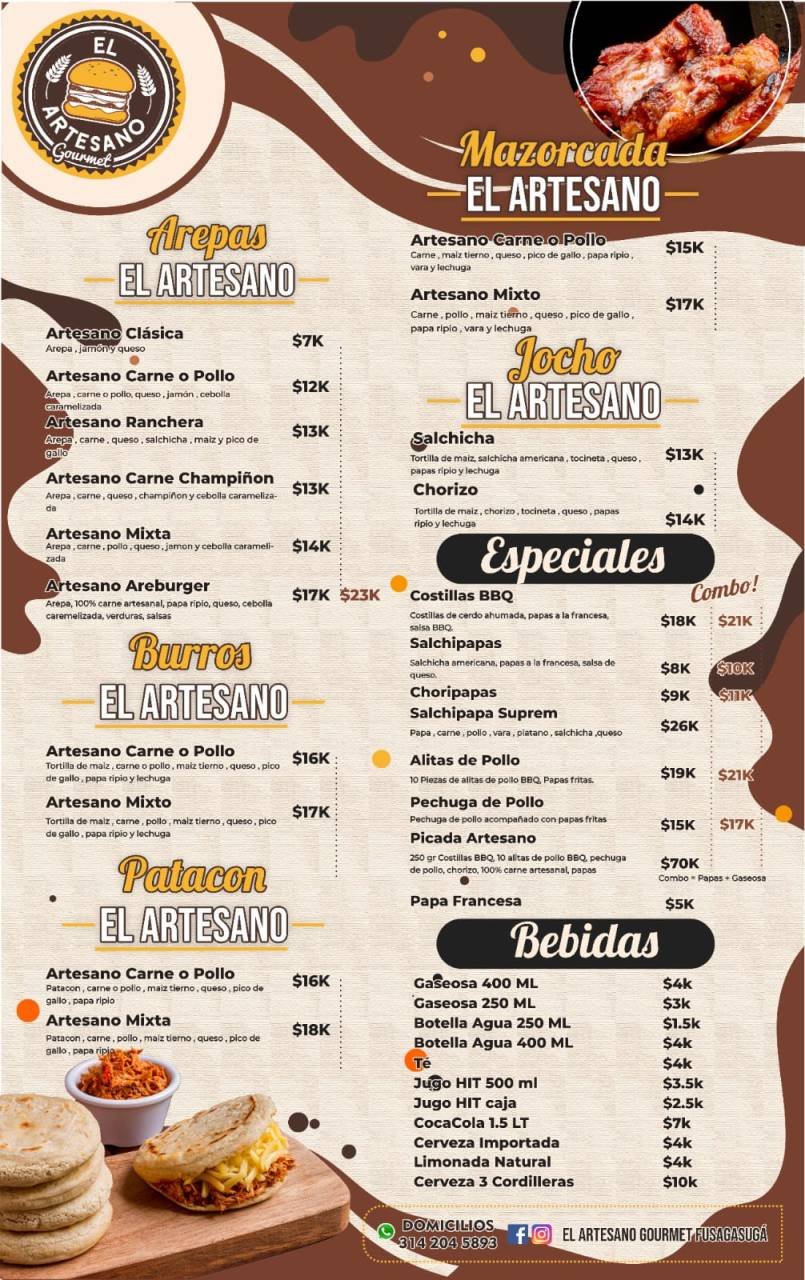 El artesano gourmet - Domicilios en Fusagasugá | Comida Rápida