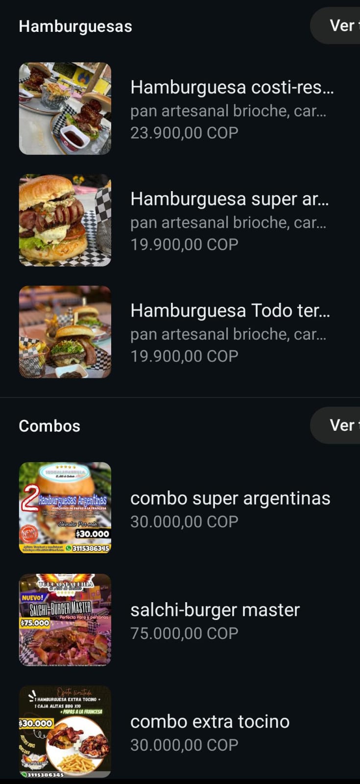 Menú Todo a la parrilla